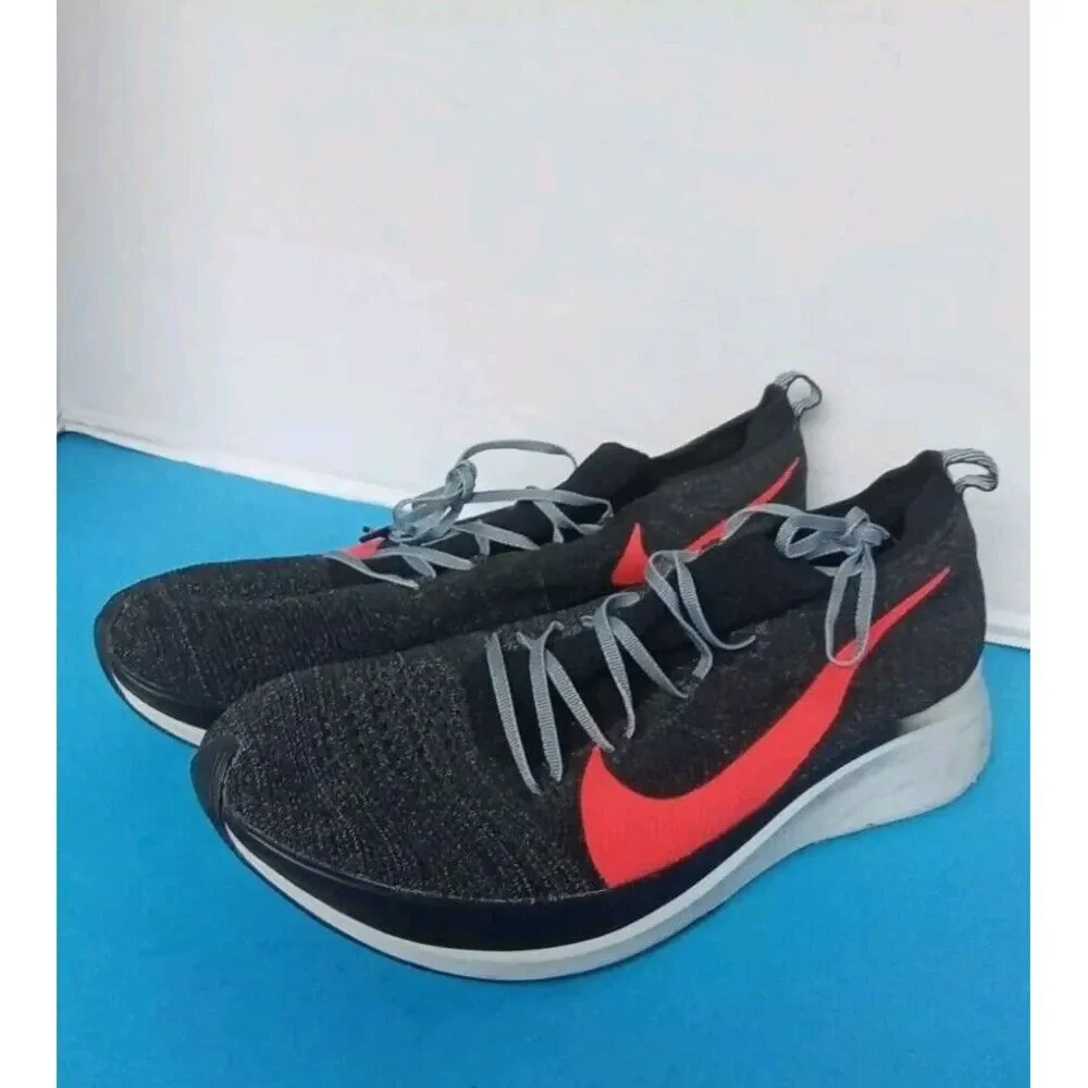Nike Zoom Fly‎ Flyknit Running Shoes Black/Crimson Athletic Sneakers Lightweight